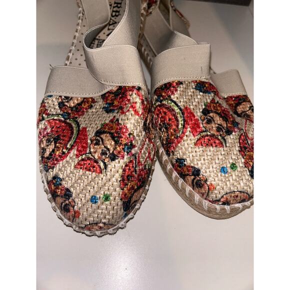 Urban D & Rena Frida Kohlo Espadrilles Summer Fun Canvas Flats 25 / 8.5 NWOB - Picture 6 of 8